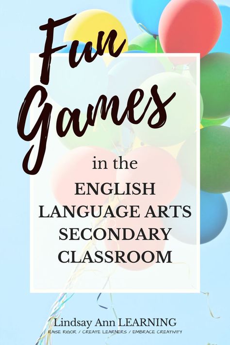 Ela Projects High School, Classroom Games High School, Sophomore English, Games In The Classroom, Middle School Games, High School English Lesson Plans, High School English Lessons, Teaching Hacks, Middle School Ela Classroom