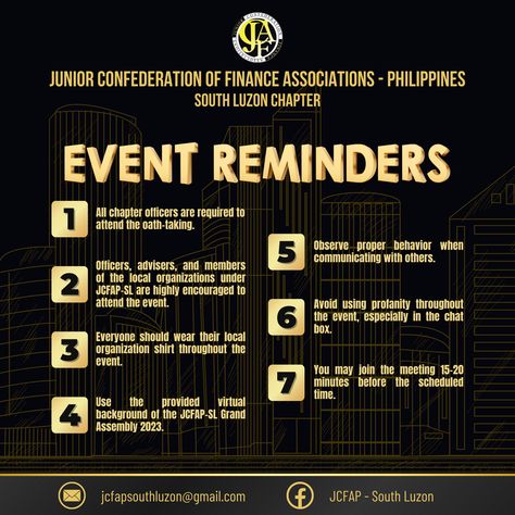 EVENT REMINDER Poster Publication Material #PubMats Publication Material, Finance, Encouragement