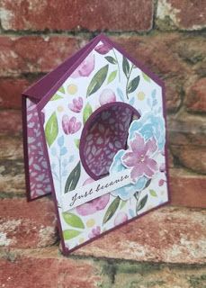 Bird House Fancy Fold, House Cards, Happy Birthday Cards Handmade, House Card, Fancy Fold Card Tutorials, Card Making Videos, New Home Cards, Window Cards, Step Cards