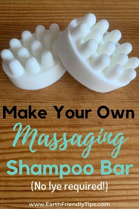 If you want to make the switch to a shampoo bar, learn how to make this massaging shampoo bar that gives your scalp a relaxing massage when you use it. How To Make Shampoo, Diy Shampoo Recipe, Diy Shampoo Bar, Organic Shampoo Bar, Homemade Coffee Scrub, Homemade Shampoo Bar, Shampoo Bar Recipe, Baking Soda For Hair, Baking Soda Benefits