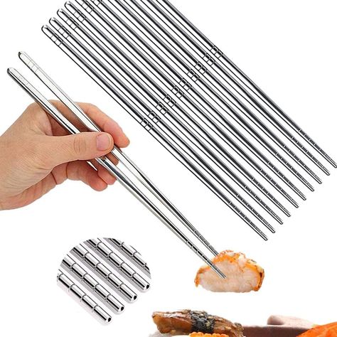 Sushi Chopsticks, Metal Chopsticks, Portable Utensils, Using Chopsticks, Chop Sticks, Sushi Night, Eid Al-adha, Eid Al Adha, Food Trucks