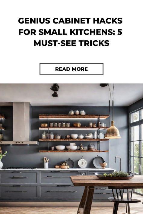 Unlock the full potential of your small kitchen with 5 brilliant cabinet hacks. From pull-out shelves to wall-mounted wonders, these genius #KitchenCabinetDesign ideas will transform your storage and organization. Pull Down Shelves, Cabinet Hacks, Cramped Kitchen, City Kitchen, Kitchen Big, Hacks To Try, Slide Out Shelves, Urban Kitchen, Pull Out Shelves