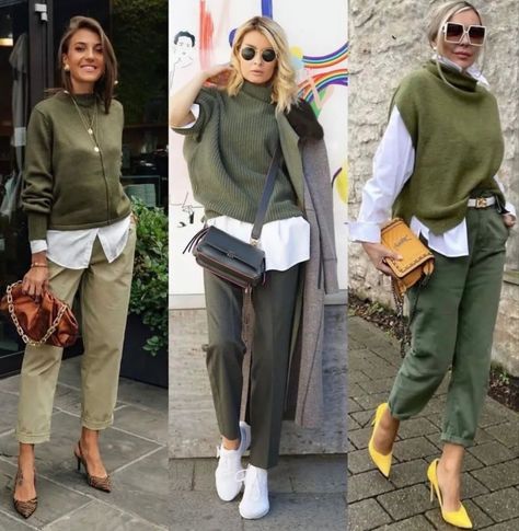 Outfits For Older Women, Olive Green Pants Outfit, 21 Outfits, Green Pants Outfit, Casual Chic Outfits, Winter Pants Outfit, Stylish Outfits For Women Over 50, Backpacking Hiking, Modest Summer