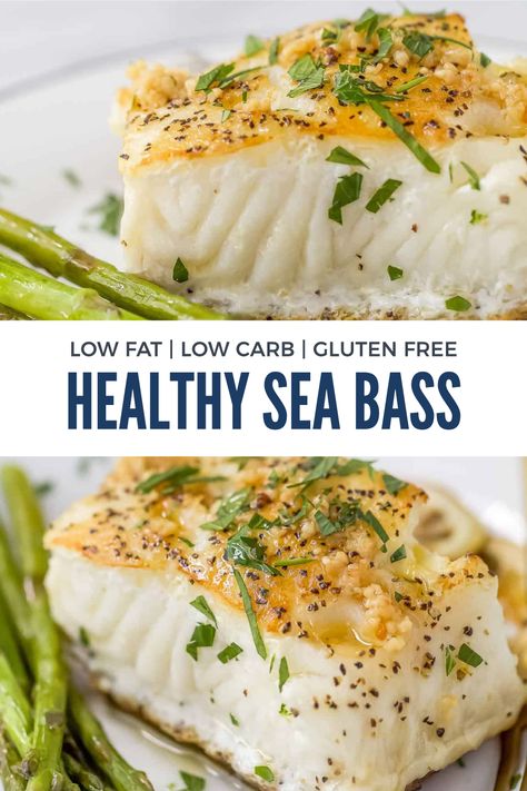 This Chilean Sea Bass dinner is perfect to add to your healthy eating dinner rotations. It’s low fat, low carb, and gluten-free. You can enjoy this meal without any worries if you follow a Paleo, Keto, or Whole 30 diet. Try it tonight! Healthy White Fish Recipes Low Carb, Fish Whole 30 Recipes, White Fish Recipes Healthy Clean Eating, Sable Fish Recipes, Sea Bass Dinner, Sea Bass Recipes Healthy, Sea Bass Fillet Recipes, Low Carb Fish Recipes, White Fish Recipes Healthy