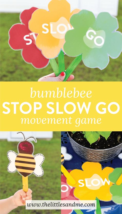 Kids Movement Activities, Spring Games For Kids, Movement Preschool, Spring Preschool Activities, Bee Games, Preschool Spring, Insects Preschool, Bugs Preschool, Preschool Garden