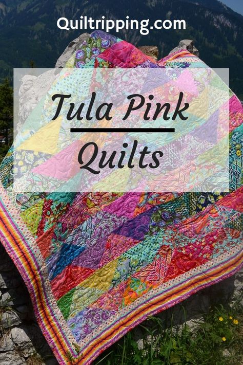 Tula Pink Scrap Quilt, Quilts Made With Tula Pink Fabric, Tula Pink Sunrise Quilt, Tula Pink Moon Garden Quilt, Tula Pink Linework Quilt Ideas, Quilts With Tula Pink Fabric, Tula Pink Tabby Road Quilts, Tula Pink 100 Modern Quilt Blocks, Tula Pink Quilt Ideas