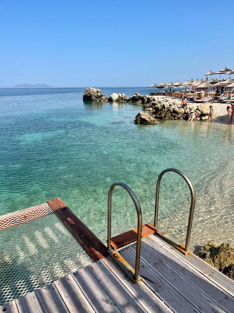 Vlore Albania Beach, Vlora Albania, Albania Aesthetic, Travel Albania, Vlore Albania, Albania Travel, Balkan Peninsula, Water Aesthetic, Future Travel