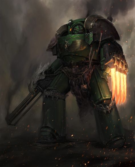 ArtStation - Kotus Surtr Warhammer Deathwatch, 40k Salamanders, Total Warhammer, Warhammer 40k Salamanders, Salamanders 40k, Salamanders Space Marines, Warhammer Marine, Arte Pulp, Space Marine Art