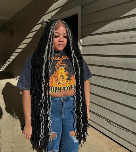 Grey Soft Locs, Soft Locs Black Women, Black Soft Locs, Loc Styles For Black Women, Black Locs, Locs Black Women, Styles For Black Women, Soft Locs, Yellow Hair