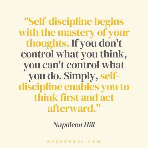 Self Discipline Begins With The Mastery Of Your Thoughts, What Is Self Discipline, How To Practice Self Control, Quotes About Self Discipline, What Is Discipline, How To Develop Self Discipline, Learning Discipline, Self Discipline Tips, Self Discipline Quotes