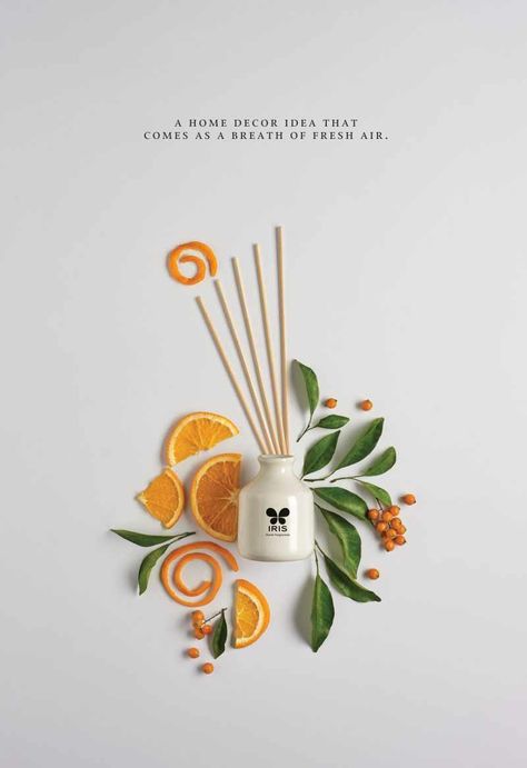 Iris Home Fragrances: Orange Orange Product Photography, Design Ads Creative, Ingredients Photography, Guerrilla Marketing, Skincare Products Photography, Candles Photography, Street Marketing, Cosmetics Photography, Exhibition Booth Design