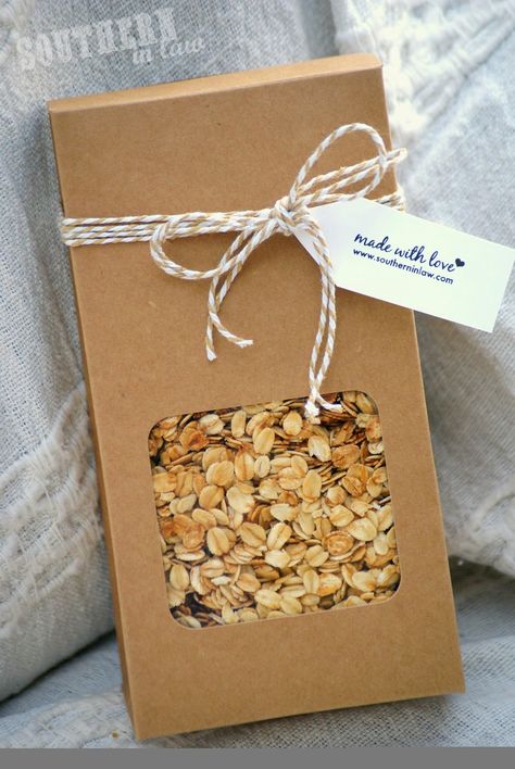 Granola Bar Packaging, Treats For Gifts, Vanilla Granola Recipe, Healthy Chocolate Cake Recipe, Granola Gift, Healthy Cream Cheese, Homemade Chocolates, Bar Packaging, Gift Homemade