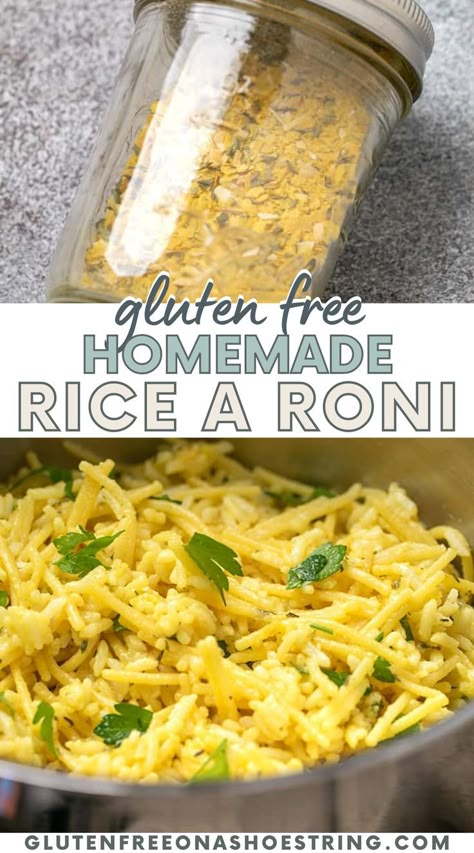 Homemade Rice A Roni, Gluten Free Side Dish, Gluten Free Side, Rice A Roni, Gluten Free Main Dishes, Gluten Free Sides, Gluten Free Sides Dishes, Rice Side Dishes, Gluten Free Meals