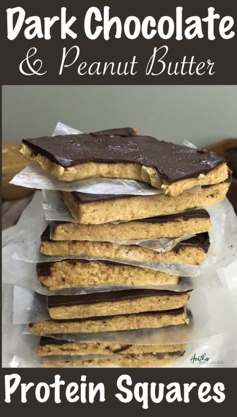 High Protein Cookie Dough Bark, Protein Cookie Dough Bark, Protein Squares, Chocolate Peanut Butter Protein Balls, Chocolate Peanut Butter Squares, Low Carb Flammkuchen, Protein Fudge, Protein Sweets, Peanut Butter Protein Balls