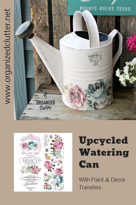 Painting Watering Cans Ideas, Old Watering Can Ideas, Watering Can Decor Ideas, Painted Watering Cans, Pastel Pink Paint, Diy Watering Can, Water Can Decor, Watering Can Decor, Light Pink Paint