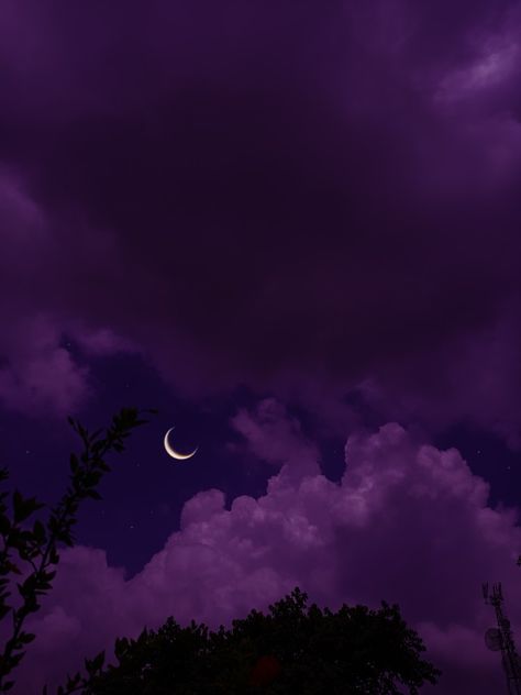 Moon, Clouds, Sky, Sky photography Purple Moon Aesthetic, Lavender Landscape, Ethereal Core, Landscape Aesthetic, Aesthetic Moon, Zen Den, Theme Wallpaper, Purple Moon, Purple Things