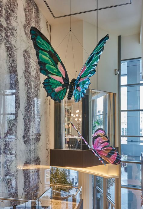 Butterflies Archives - Venue Arts Garden Art Installation, Large Art Installation, Butterfly Installation Art, Diy Art Installation Ideas, Installation Art Ideas Diy, Giant Butterfly Decorations, Butterfly Installation, Butterfly Sculpture, Glass Art Installation