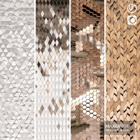 Mosaic Giles Miller Giles Miller, Walk In Wardrobe Design, Designer Mirror, Florence Art, 3d Panel, Wall Pattern, Triangle Diamond, Wooden Wall Panels, 3d Panels