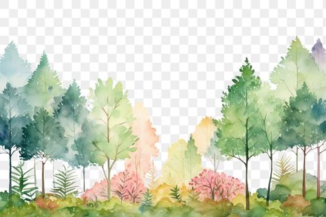 Watercolor Art Forest, Couple Forest, Hot Air Balloon Drawing, Balloon Drawing, Backgrounds Landscape, Aesthetic Pngs, Forest Elements, Backdrop Backgrounds, Couple Illustration Wedding