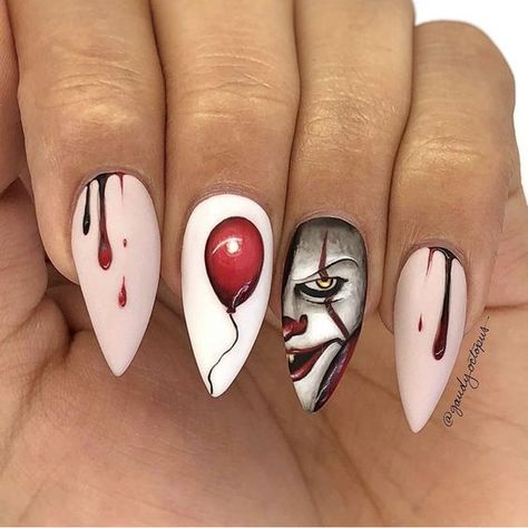 Spooky Season Nails, Horror Nails, Season Nails, Holloween Nails, Halloween Acrylic Nails, Punk Nails, Nails Halloween, Halloween Nail Designs, Halloween Nail