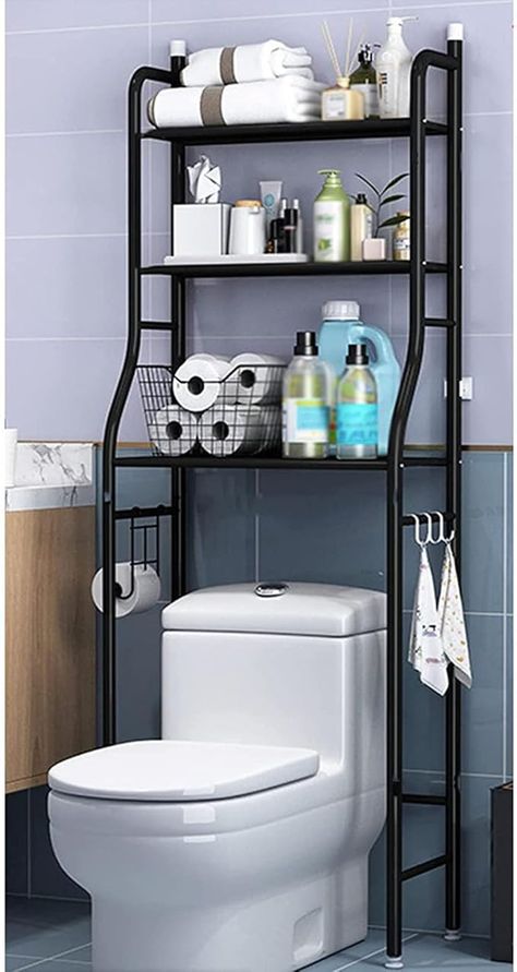 Amazon.com: Over-The-Toilet Organizer Rack, Metal 3 Tier Bathroom Organizer Shelf Modern Toilet Bathroom Corner Stand, Bathroom Tower Shelf, Freestanding Toilet Space Saver, Laundry Shelf Unit Organizer Rack : Home & Kitchen Over The Toilet Organizer, Toilet Space Saver, Toilet Organizer, Laundry Shelf, Christopher Bangchan, Tower Shelf, Bathroom Tower, Toilet Rack, Corner Stand