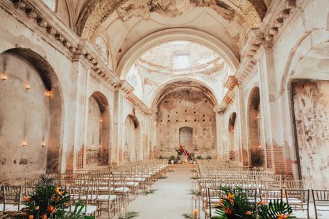 Antigua Guatemala Wedding Ruins, Wedding Ruins, Antigua Guatemala Wedding, Guatemala Wedding, Hotel San Jose, Berta Wedding Dress, Guatemala Travel, Champagne Tower, Dream Wedding Venues