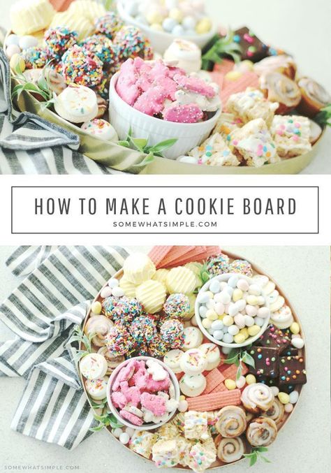 Cookie Board Cookie Charcuterie Board, Cookie Charcuterie, Cookies Platter, Platter Party, Cookie Board, Dessert Platter, Easter Cookie, Party Food Platters, Charcuterie And Cheese Board