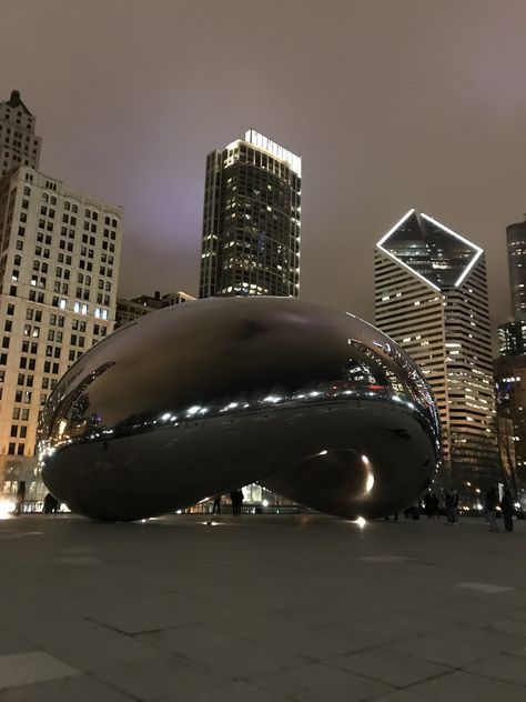 City Chicago Aesthetic, Down Town Chicago At Night, Wallpaper Backgrounds Chicago, Chicago City Aesthetic Night, Chicago City Lights, Chicago Dark Aesthetic, Travel Aesthetic Chicago, Chicago Travel Aesthetic, Vision Board Chicago