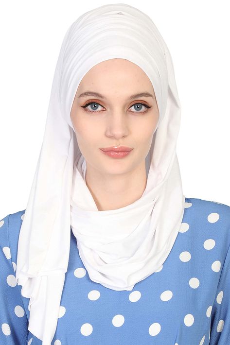 PRICES MAY VARY. Shirred Combed Cotton Bonnet-Shawl, (White) Both bonnet and shawl in single product; You can use this model in two different ways After wearing the bonnet with single move, you can tie around the long part as a shawl or try different tying options to use it as bonnet Shirred Combed Cotton Bonnet-Shawl (White) Smocked Cotton Bonnet-Shawl, White Jersey Shawl, Instant Hijab, Brands Fashion, Fashion Scarves, Hijab Scarf, Head Wrap, Scarf Styles, Head Wraps, Combed Cotton