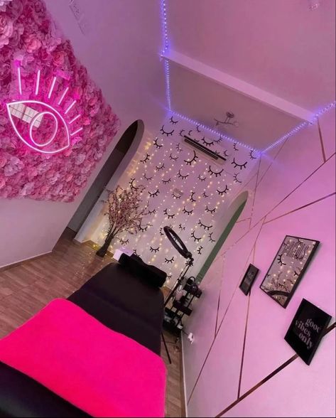 Lash Room Decor Ideas, Lash Studio Decor, Organizations Ideas, Lash Decor, Lash Room Ideas, Salon Designs, Eyelash Decor, Eyelash Studio, Tech Room