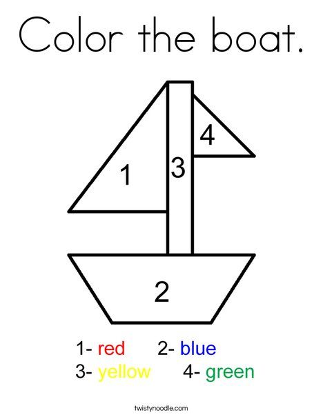 Color the boat Coloring Page - Twisty Noodle Boats For Preschoolers, Boat Fine Motor Activities, Transportation Worksheets For Preschool, Boat Transportation Preschool, Boat Math Activities Preschool, Boat Worksheets Preschool, Preschool Boat Activities, Boat Activities For Preschool, Boat Crafts Preschool