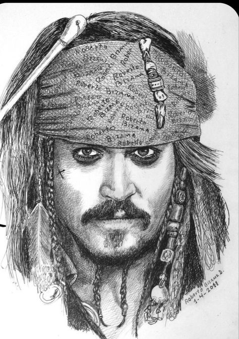 Jack Sparrow Drawing, Sparrow Drawing, Sparrow Art, Art Du Croquis, Kaptan Jack Sparrow, Realistic Pencil Drawings, Desenhos Harry Potter, Marvel Drawings, صفحات التلوين