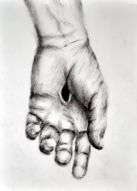 Jesus's hand -Charcoal Christian Charcoal Art, Christian Drawings Inspiration, Hand On Shoulder Reference, Crown Drawings, Christian Art Drawings, Jesus Drawings Sketches, Charcoal Hands, Jesus Painting Easy, Jesus Hands