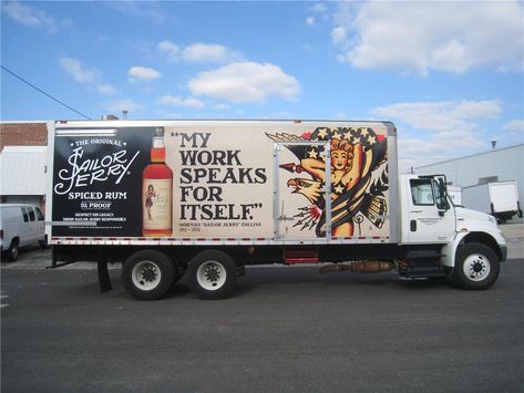 Full Box Truck Wrap - Full Box Truck Wrap for beverage company Truck Wrap Design, Truck Branding, Truck Graphics, Work Van, Truck Wrap, Side Box, Van Wrap, Box Truck, Truck Paint