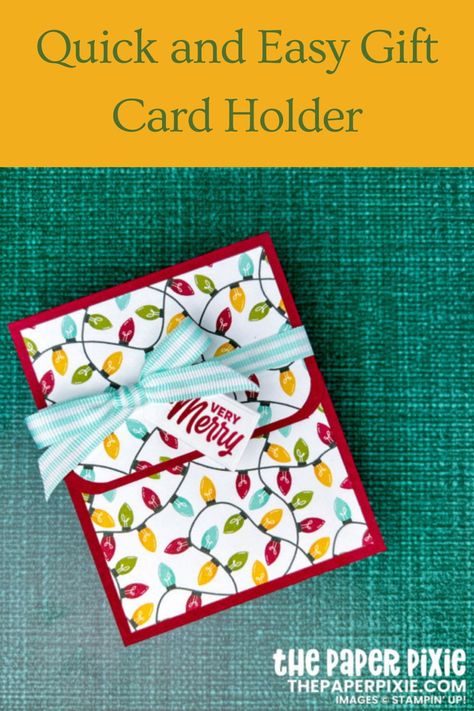 Gift Card Holders To Make For Christmas Diy, Large Gift Card Holder Diy, Wrapping Cash Gifts Fun, Gift Card Diy Holder, Make Gift Card Holder, Gift Card Pocket, Gift Card Holder Cards Handmade, Making Gift Card Holders, Christmas Gift Card Holder Svg