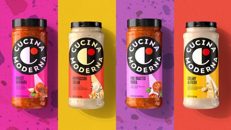 Cucina Moderna – Packaging Of The World Pasta Branding, Spirits Packaging Design, Sauce Packaging, Italian Sauce, State Foods, Italian Traditions, Pasta Sauces, Orange Design, Italian Cooking