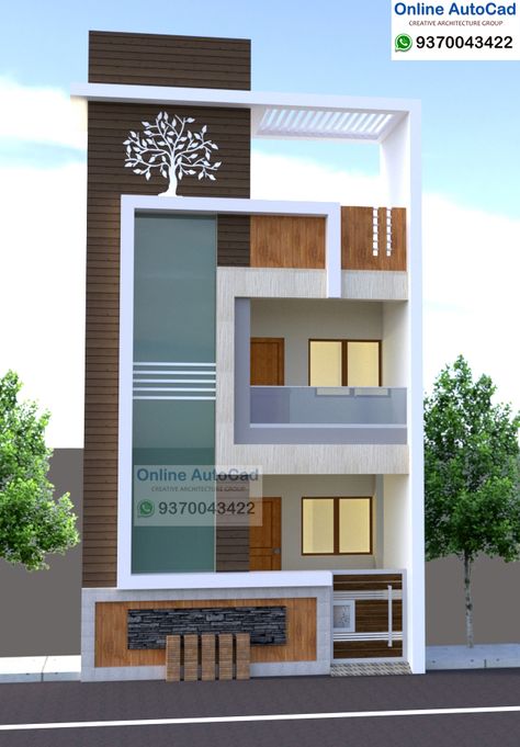 G Plus 2 House Elevation, 20 40 House Elevation, 3 Floors Building Elevation, 2 Floor Elevation Design, Home Front Elevation Design, 2 Bhk House Plan, Building Elevation Design, Greenhouse Studio, Home Front Elevation