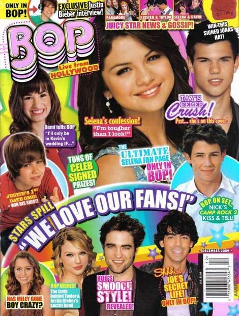 Bop December 2009 Bop Magazine, Selena Gomez Poster, Girls Life Magazine, 2010 Aesthetic, 2000s Memories, Y2k Magazine, 2000s Magazines, Magazine Cover Page, Bieber Selena