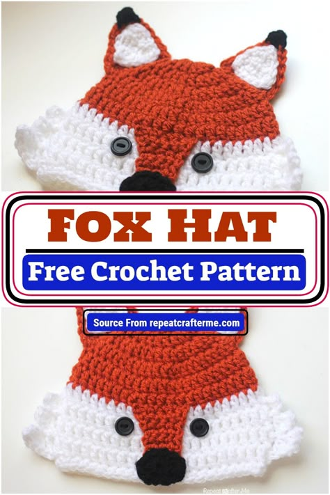 Crochet Fox Beanie Pattern Free, Crochet Baby Fox Hat Pattern Free, Crochet Fox Purse Pattern Free, Crochet Fox Tail Pattern Free, Fox Crochet Hat, Crochet Fox Hat Free Pattern, Crochet Fox Hat, Fox Hat Pattern, Crochet Pets