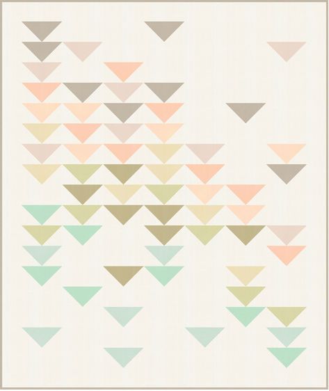 Silver Morning Flight Free Pattern: Robert Kaufman Fabric Company Modern Flying Geese Quilt, Morning Flight, Low Volume Quilt, Flight Patterns, Quilting Fashion, Flying Geese Quilt, Light Quilt, Free Spirit Fabrics, Contemporary Quilts