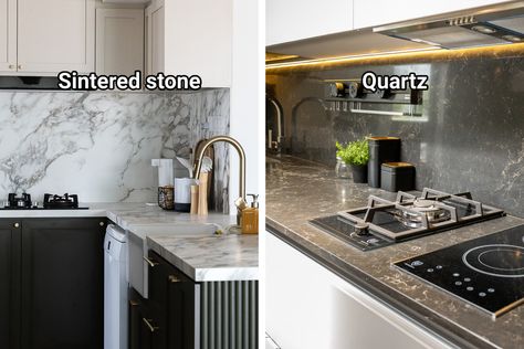 Sintered Stone Countertops Kitchen, Sintered Stone Countertops, Sintered Stone Kitchen, Stone Countertops Kitchen, Engineered Quartz, Island Countertops, Stone Kitchen, Shower Pan, So Sánh