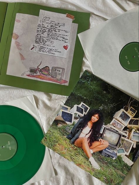 Sza Ctrl Vinyl, Ctrl Vinyl, Records Aesthetic, Sza Ctrl, Vinyl Aesthetic, Mint Green Aesthetic, Vinyl Collection, Vinyl Cd, Vinyl Music