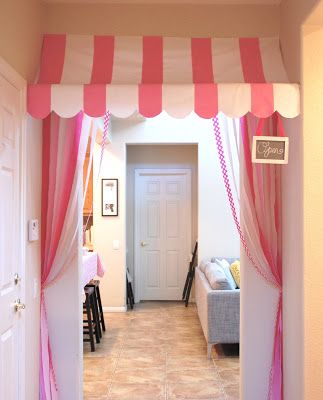 TANDREXLY: Presley's 1st SWEET SHOPPE Party... Diy Awning Party Decor, Sweet Shop Party Ideas, Sweet Shop Decor, Candy Shop Theme Party, Sweet Shop Decorations, Candy Shop Decor, Candy Shop Ideas Design, Candy Shop Birthday Party, Candy Bedroom