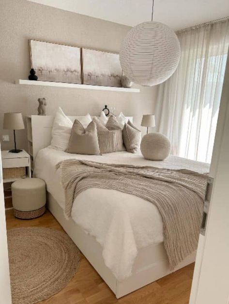 These budget-friendly ideas for revamping a small bedroom will help ensure your design is chic without straining your finances! Bedroom Guide, Beige Room, Neutral Bedroom Decor, Beige Bedroom, Bedroom Decor Cozy, Small Bedroom Decor, Neutral Bedroom, Redecorate Bedroom, Bedroom Refresh