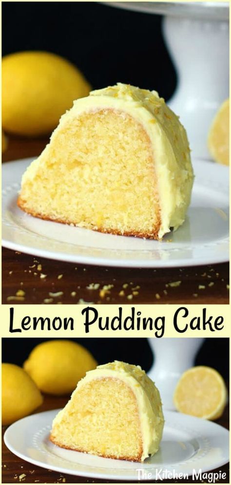 Homemade Lemon Pudding, Cake Bundt, Lemon Pudding Cake, Lemon Pie Filling, Lemon Bundt Cake, Pistachio Pudding, Lemon Cake Recipe, Lemon Dessert Recipes, Lemon Pudding