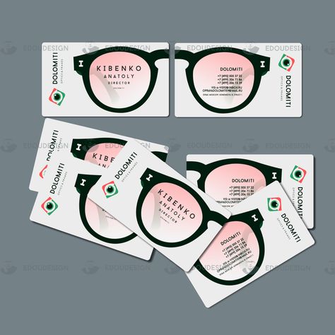 Optical Clinic, Dog Design Art, Visit Card, Buisness Cards, Eyeglass Stores, Glasses Logo, Business Motivational Quotes, Coupon Design, Membership Card