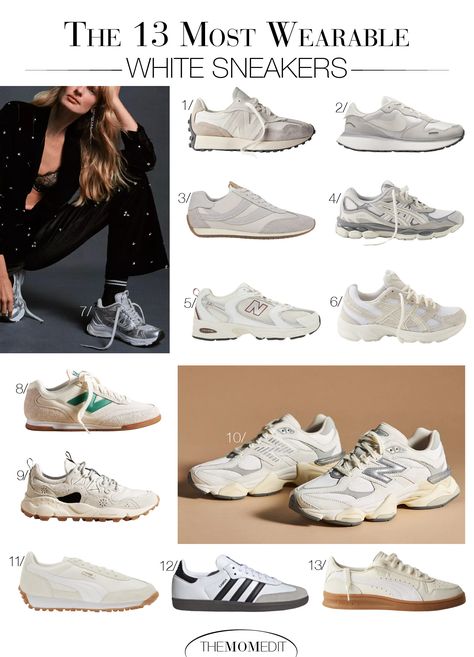 Step into fall 2024 with the best white sneakers! From casual to chic, these picks will elevate your autumn wardrobe. Click through for my top picks! | #TheMomEditStyle #FashionBlog #WhiteSneakers #FallFashion2024 #SneakerStyle #CasualFallOutfits #TrendySneakers #Asics #Puma #NewBalance #adidas #Nike White Sneakers Nike, Best White Sneakers, Adidas Superstars, Here's The Scoop, Trendy Shoes Sneakers, Sneaker Style, Trending Sneakers, Trendy Sneakers, Style Trends