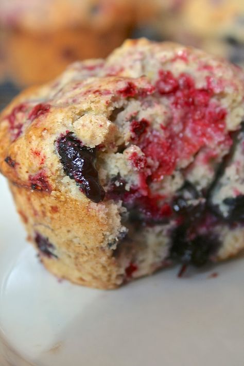 Bakery-Style Mixed Berry Muffins, my only addition is sprinkling some course sugar on top before baking. This batch was gone within an hour...I have two teenagers. What To Do With Leftover Berries, Leftover Berries, Triple Berry Muffins, Berry Ideas, Berry Muffin Recipe, Mixed Berry Muffins, Muffins Blueberry, Fruit Muffins, Healthy Muffin