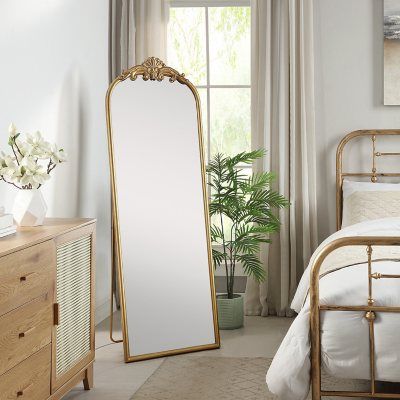 Azalea Park Filigree Easel Full Length Mirror - Sam's Club Tahari Floor Mirror, Standing Mirrors In Bedroom, Gold Full Length Mirror Bedroom, Standing Full Length Mirror, Gold Mirror Full Length, Aesthetic Full Length Mirror, Boho Full Length Mirror, Floor Length Mirror Bedroom, Floor Mirror In Bedroom