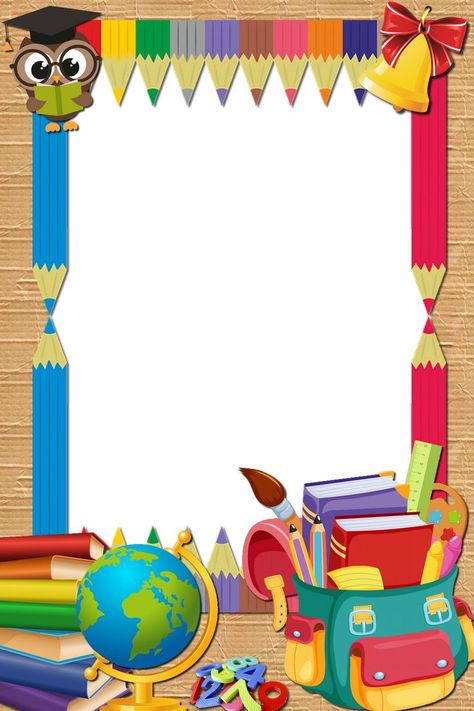 Free School Borders, Page Boarders, School Photo Frames, Happy Valentines Day Pictures, School Border, Png Frame, School Board Decoration, Diy Classroom Decorations, غلاف الكتاب